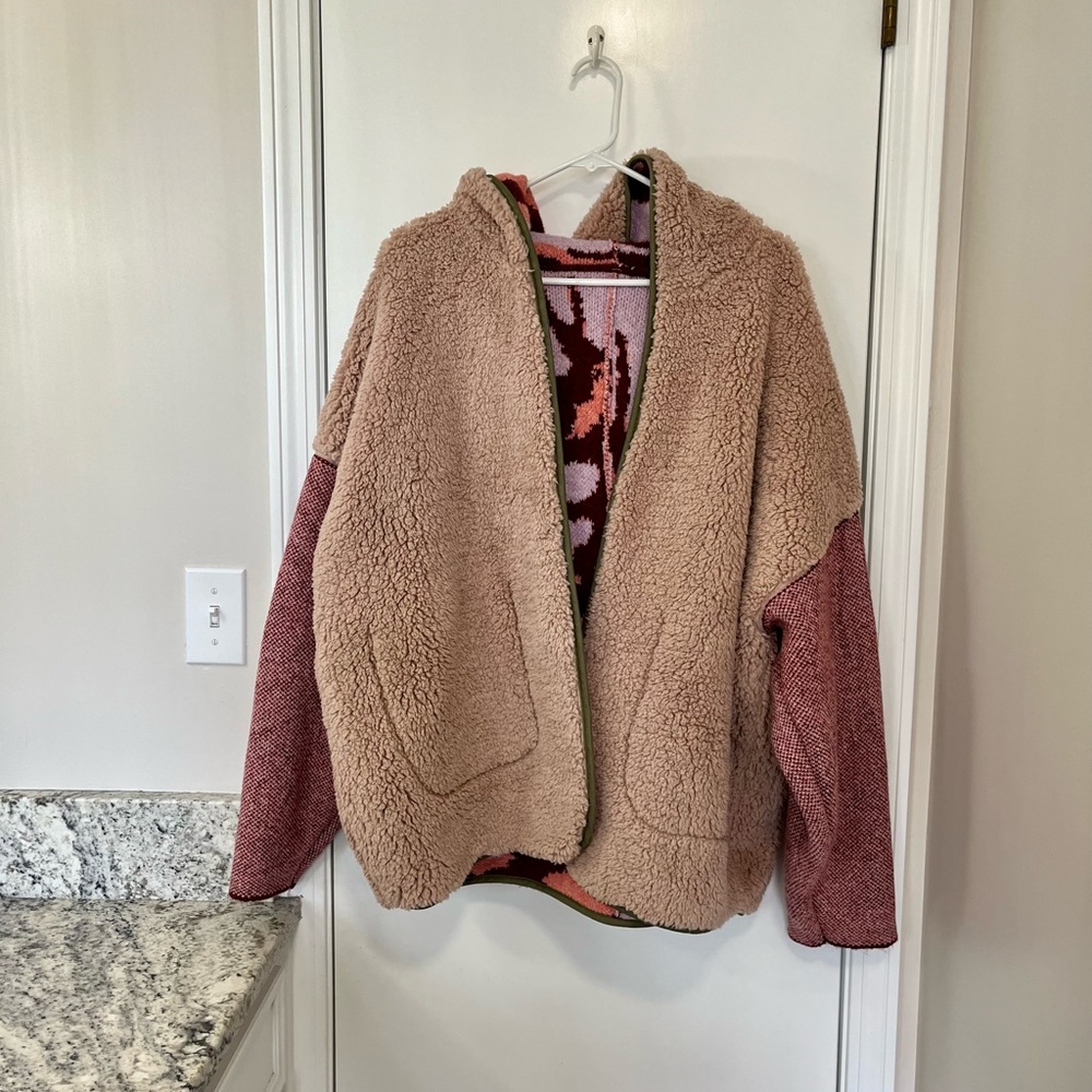 NWOT Free People Winter Chill Reversible Cardi - Picture 8 of 11